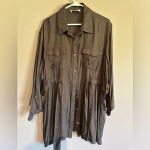 Women’s shirt lightweight 4XL brown/green
